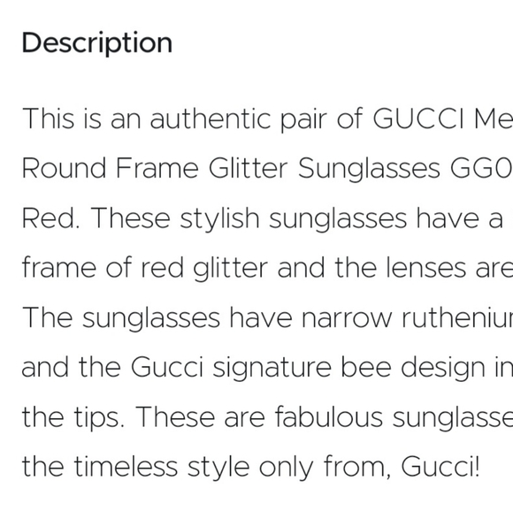 Gucci round frame glitter sunglasses - Picture 8 of 8